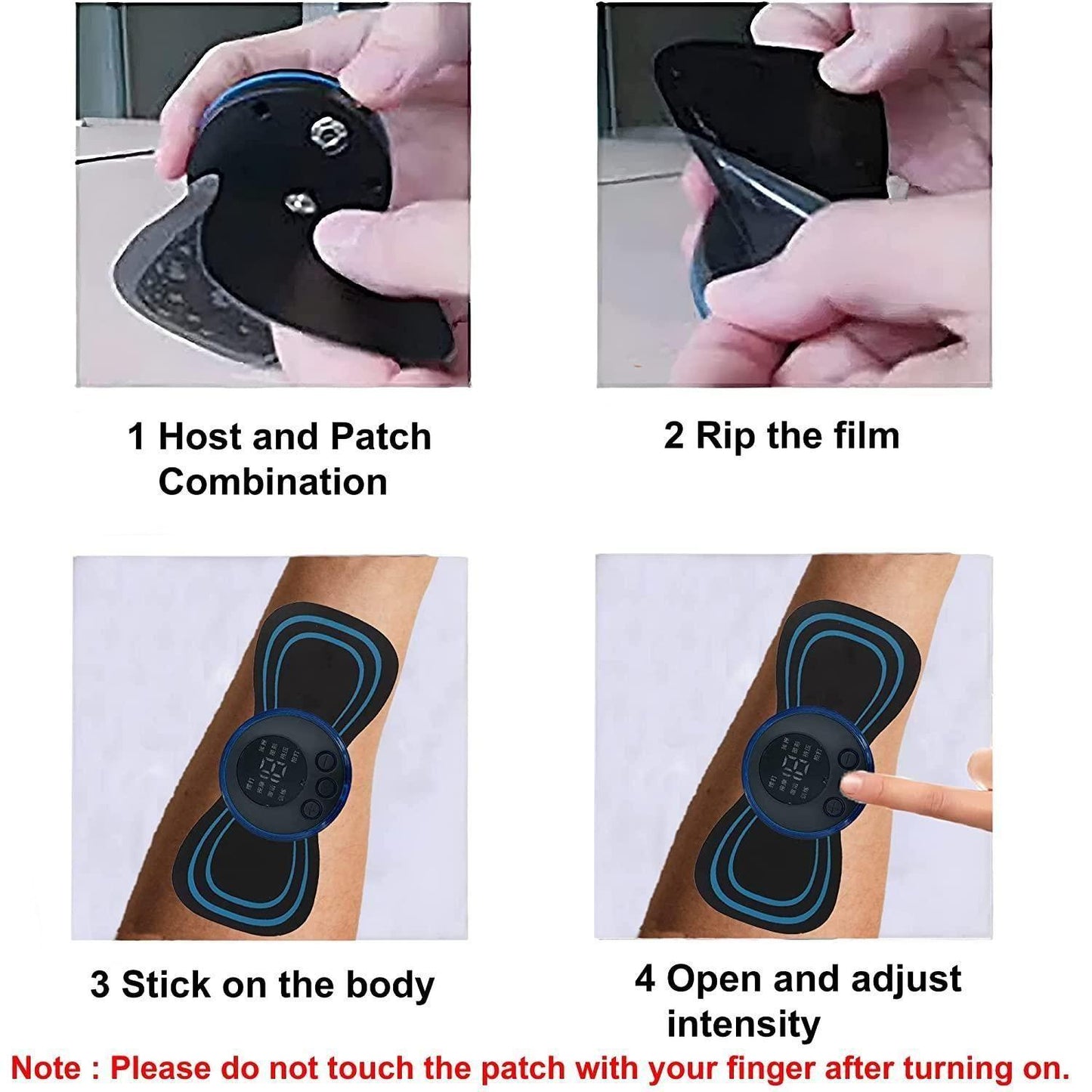 Portable Mini Massager | Electric Neck Massager | EMS Cervical Massage Patch | For Muscle Pain Relief & Shoulder Relax | Portable Neck Massage