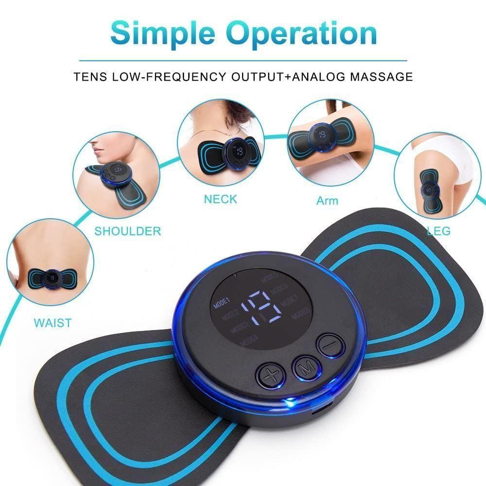 Portable Mini Massager | Electric Neck Massager | EMS Cervical Massage Patch | For Muscle Pain Relief & Shoulder Relax | Portable Neck Massage