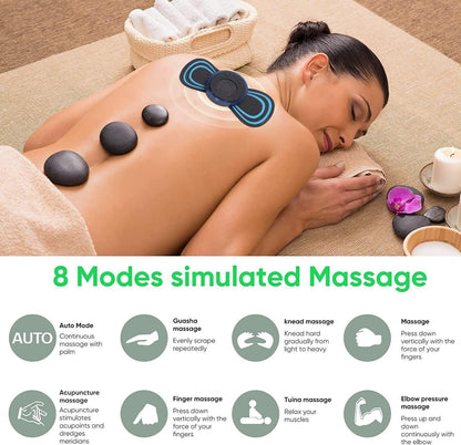 Portable Mini Massager | Electric Neck Massager | EMS Cervical Massage Patch | For Muscle Pain Relief & Shoulder Relax | Portable Neck Massage